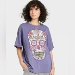 JerryLeigh Hasta Siempre NWT Dia De Los Muertos Sugar Skull Short SleeveT-ShirtL